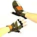 Winter Wool Argyle Plaid Flip Top Fingerless Gloves Olive with Multiple Colors