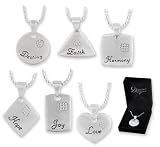 Divine Designs Matte & Crystal Inspirational Pendants
