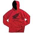 Fox Racing Honda Men's Hoody Casual Sweatshirt w/ Free B&F Heart Sticker Bundle - Red