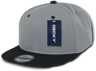 DECKY Grey / Black Retro Fitted Baseball Caps