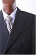 Men's Double Breasted Black Dress Suit