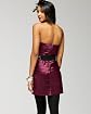 Strapless Belted Silky Collage Dress Product Image