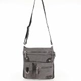 Bag Street Umhängetasche Canvas Bodybag grau