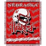 Nebraska Cornhuskers Triple Woven Jacquard NCAA Throw (017 Focus) (48x60)