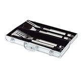 Top Star 291333 Edelstahl-Grillbesteck 4-teilig im Alukoffer 43 cm