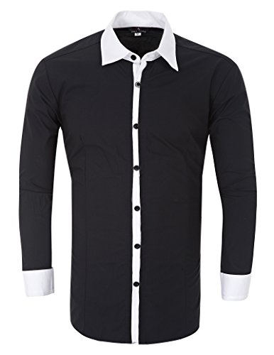 Paul Jones® Fashion Slim Fit Shirts for Men Long Sleeve Korean Style CL1171