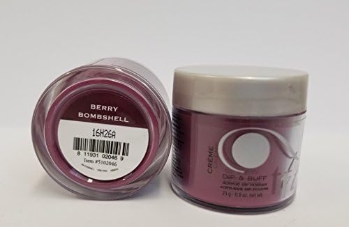 DIP &amp; BUFF Acrylic Dipping Colors Powder .0.8oz/23g - (46 - Berry Bombshell) + Buy 3 any Colors get FREE 1 Airbrush Stencil