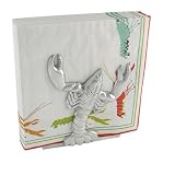 Lobster & Crab Napkin Holder w/Luncheon Napkins