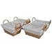 Rectangular Baskets with Liners Set of 4 - Honey