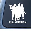 US VETERAN - Military - Vinyl Car Decal Sticker #1322 | Vinyl Color: White