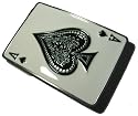 ACE OF SPADES BELT BUCKLE + display stand