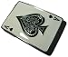 ACE OF SPADES BELT BUCKLE + display stand