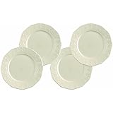 Paula Deen Signature Dinnerware Whitaker 4-Piece Salad Plate Set, Vanilla