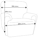 Maytex Collin Stretch 4-Piece Slipcover Recliner