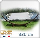 Linxor - Hamac en Bois 2 personnes 320cm / Structure + Toile / Modèle Farniente Toile