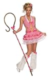Women's Playboy Shepherdess Costume,Pink,Medium