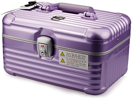 Deepark Portable Hardside Makeup Cosmetic Travel Case with TSA Lock (Purple)