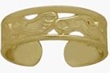10 Karat Yellow Gold Foot Print Toe Ring
