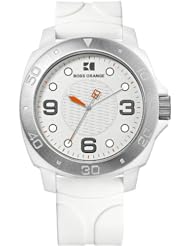 BOSS ORANGE White Rubber Unisex Watch 1512663