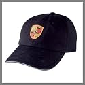 Porsche Black Crest Logo Cap