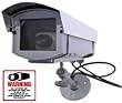 Outdoor Fake Dummy Surveillance Security Camera, Sign & Decal Deterrence Kit