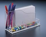 Desk Organizer with 4 x 6 Memo Pad Holder W/ Paper(Acrylic)
