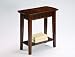 Dentil Cherry Finish Chairside Table By Crown Mark Furniture