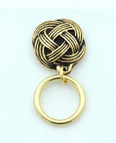 Antique Gold Plated Pewter Roma Design - Smart Pin Magnetic Eyeglass Keeper Pin Badge Holder Brooch with Jewelry Bag and Made in USA (103)