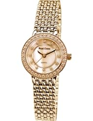 Gemorie Women Fashion Round Shape Cubic Zirconia Watch with Steel Band in Rose Gold Plating (129006-RG)