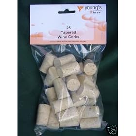 PACK OF 25 NEW TAPERED CORKS FOR WINE HOME WINEMAKING BOTTLES