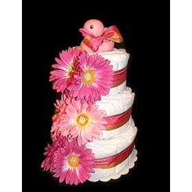 Designer Rubber Ducky Baby Pink Diaper Cake-girl