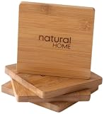 Natural Home Decor Bamboo Coaster, Set of 4