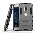 TARKAN Heavy Duty Shockproof Armor Kickstand Protective Back Case Cover for Moto E3 Power [Black] RS.299.00