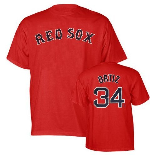 Buy David Ortiz #34 Boston Red Sox 2007 World Series Name and Number Red T-Shirt