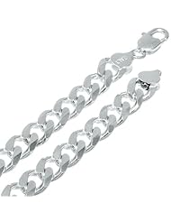 9MM Thick - Cuban Link Curb Chain Necklace/Bracelet - Genuine .925 Solid Sterling Silver