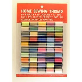 Home Sewing Thread 50 Spool/50 Assorted Colors