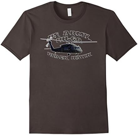 Men's US ARMY UH-60 BLACK HAWK T-SHIRT, ARMY UH-60 TEE Large Asphalt