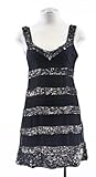 French Connection Black Buzzy Beaded Slip On V-Neck Mini Cocktail Dress 6