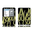 Yellow Neon Flames Design Protective Decal Skin Sticker for Apple iPod nano 3G (3rd Generation) 4GB/ 8GB Player