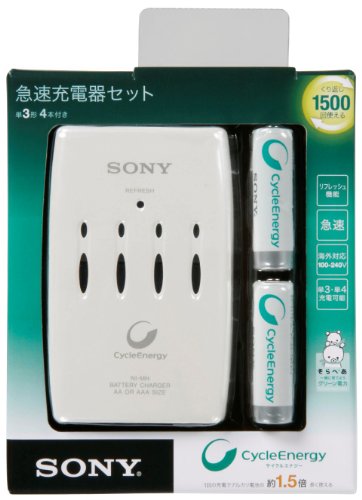 SONY ニッケル水素リフレッシュ機能付急速充電器セット 単3形充電池4本付属 BCG34HRE4R