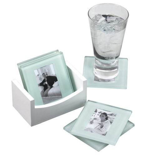 Melannco Set/6 coasters white