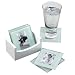 Kitchen & Housewares : Melannco Set/6 coasters white