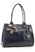 Borsa tote grande in pelle a spalla di Catwalk Collection "Kensington" - Navy