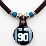 Carolina Panthers Jersey Necklace Personalized with Your Name and Number