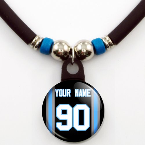 Carolina Panthers Jersey Necklace Personalized with Your Name and Number