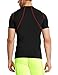 BALEAF Men's Short Sleeve Compression Shirts Gym Base Layer Compression Tops Color Red Size XL