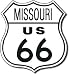 Route 66 Missouri Metal Tin Sign 11"W x 11"H