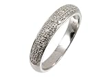 9ct White Gold Diamond Eternity Ladies Ring Size J