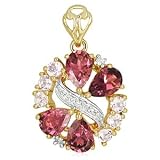9K Yellow Gold 1.339ct Tourmaline & Topaz Pendant