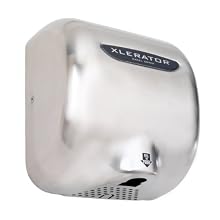XLERATOR XL-SB Automatic Surface-Mounted Hand Dryer with Brushed Stainless Steel Cover, 12-11/16" Height x 11-3/4" Width x 6-11/16" Depth